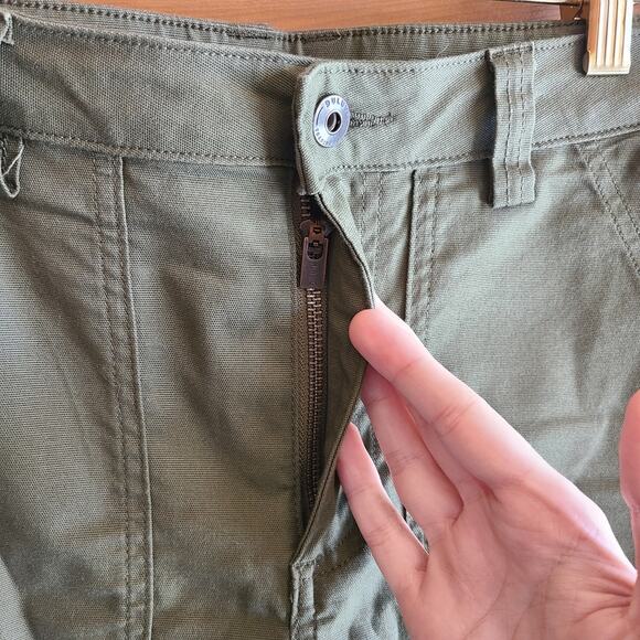 Duluth Trading Co Pant Fire Hose Coolmax Slim Leg Crop 10 Regular Green - Picture 4 of 6